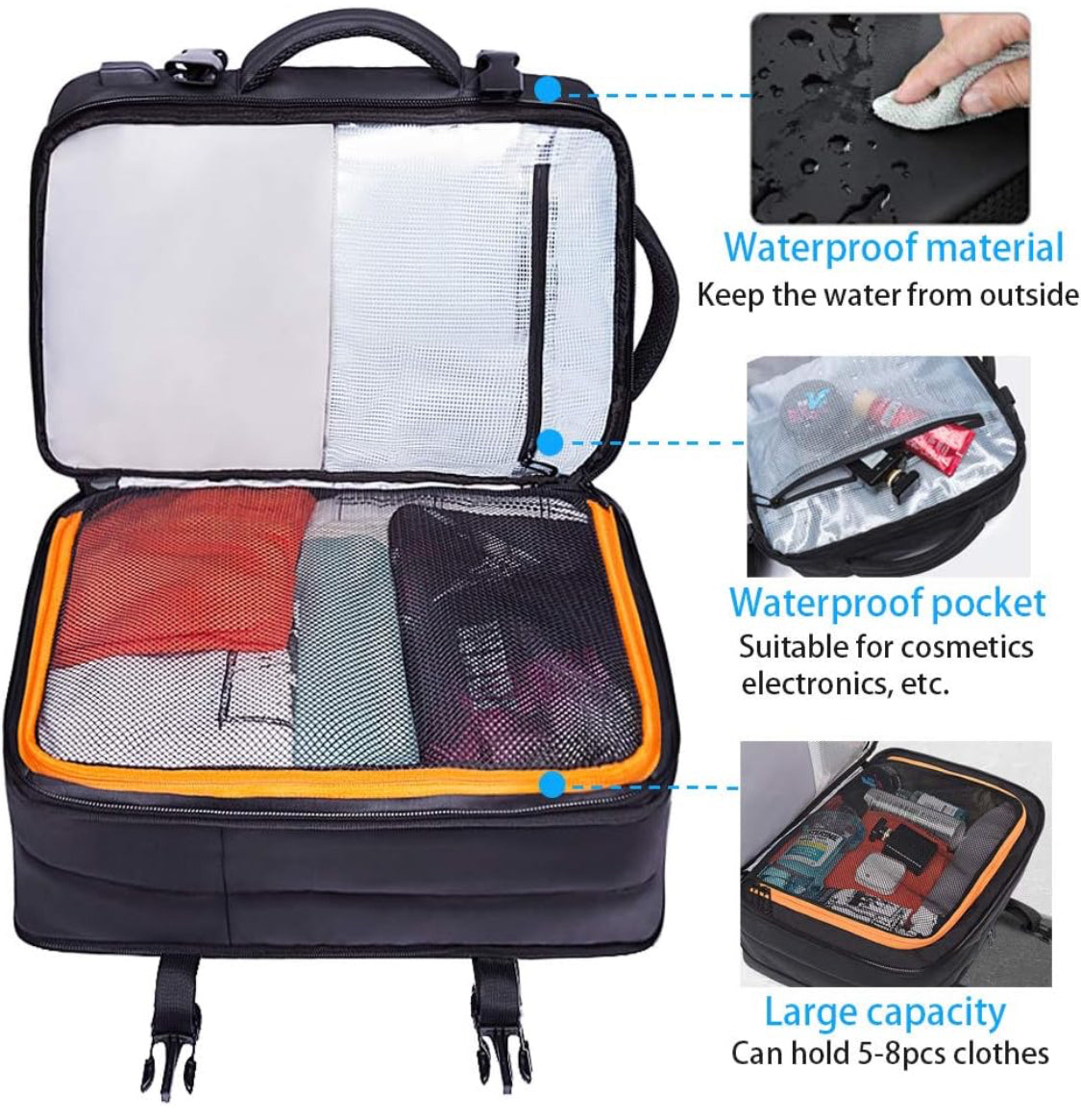 BANGE Expandable Travel Backpack - NARA SPACE
