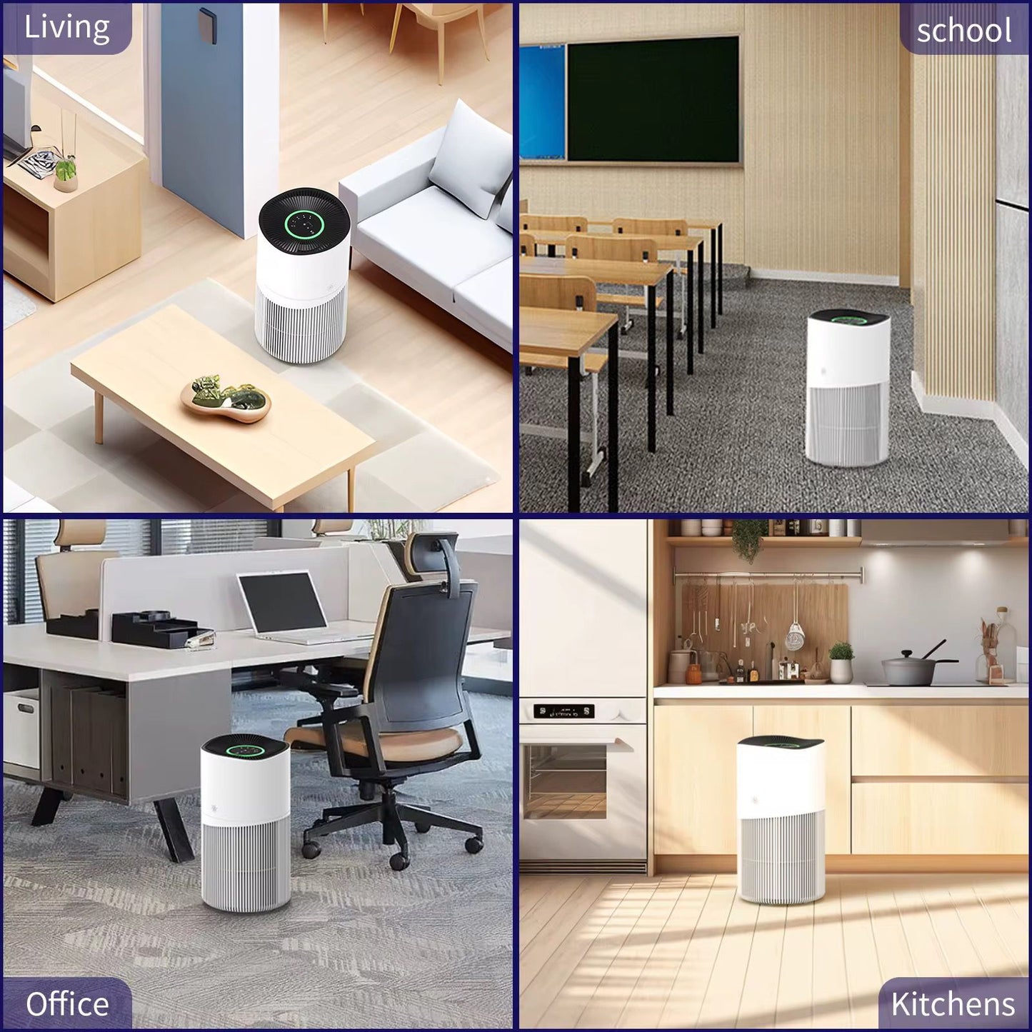 Smart Air Purifier with 50m² Coverage, 450m³/h CADR - NARA SPACE