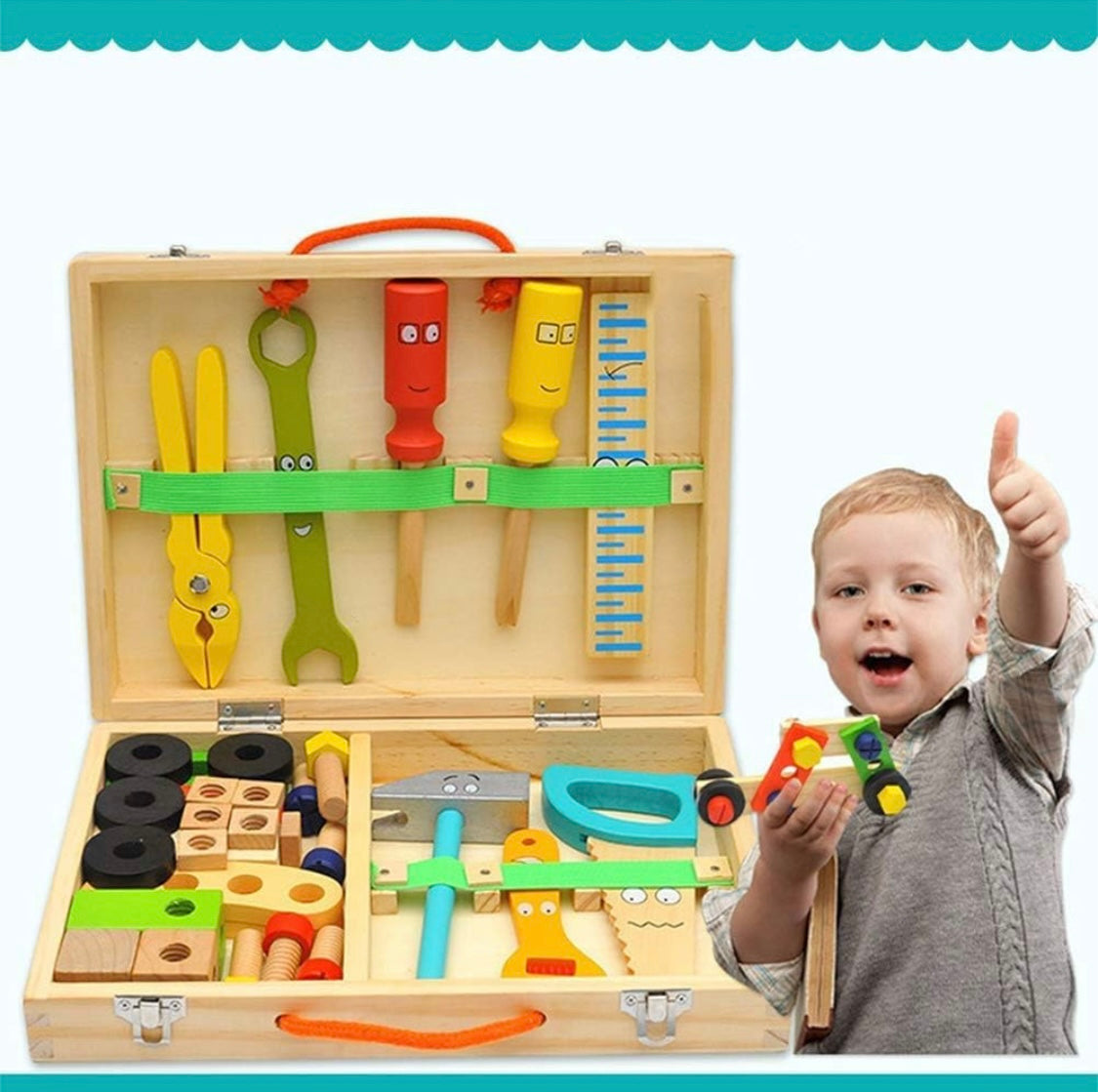 Wooden Tool Kit for Kids - NARA SPACE