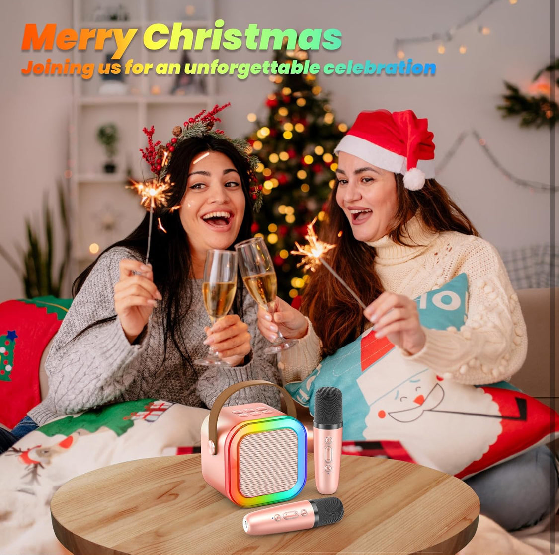 Portable Bluetooth Karaoke Microphone with Speaker – Wireless Handheld Machine - NARA SPACE