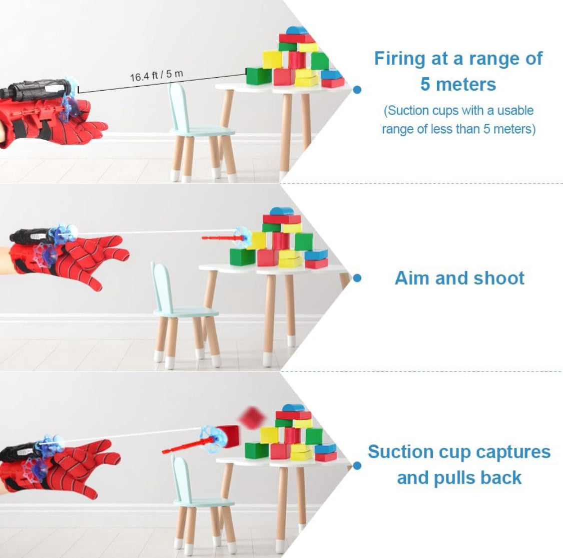 Spiderman Web Shooter Gloves – Kids Superhero Wrist Launcher Cosplay Toy - NARA SPACE