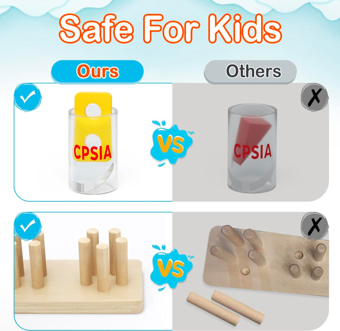 Montessori Wooden Sorting & Stacking Toy