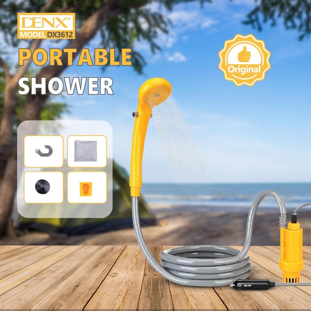 DENX Portable Outdoor Shower | 12V Rechargeable Camping Shower with 60W Power