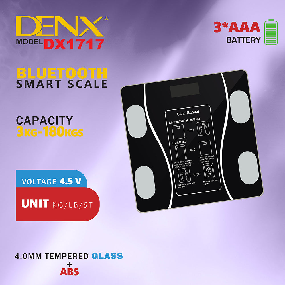 Smart Scale | Body Weight & BMI Analyzer | Tempered Glass | App Sync | Multiple Units | 1 Year Warranty - NARA SPACE