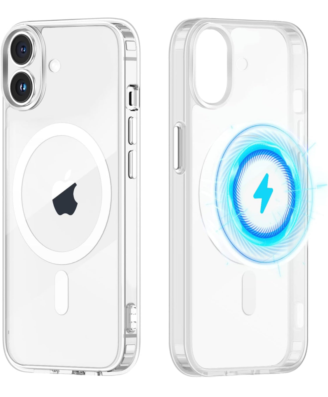 GEARMAX Magnetic iPhone 16 Case – Clear, Shockproof, MagSafe Compatible