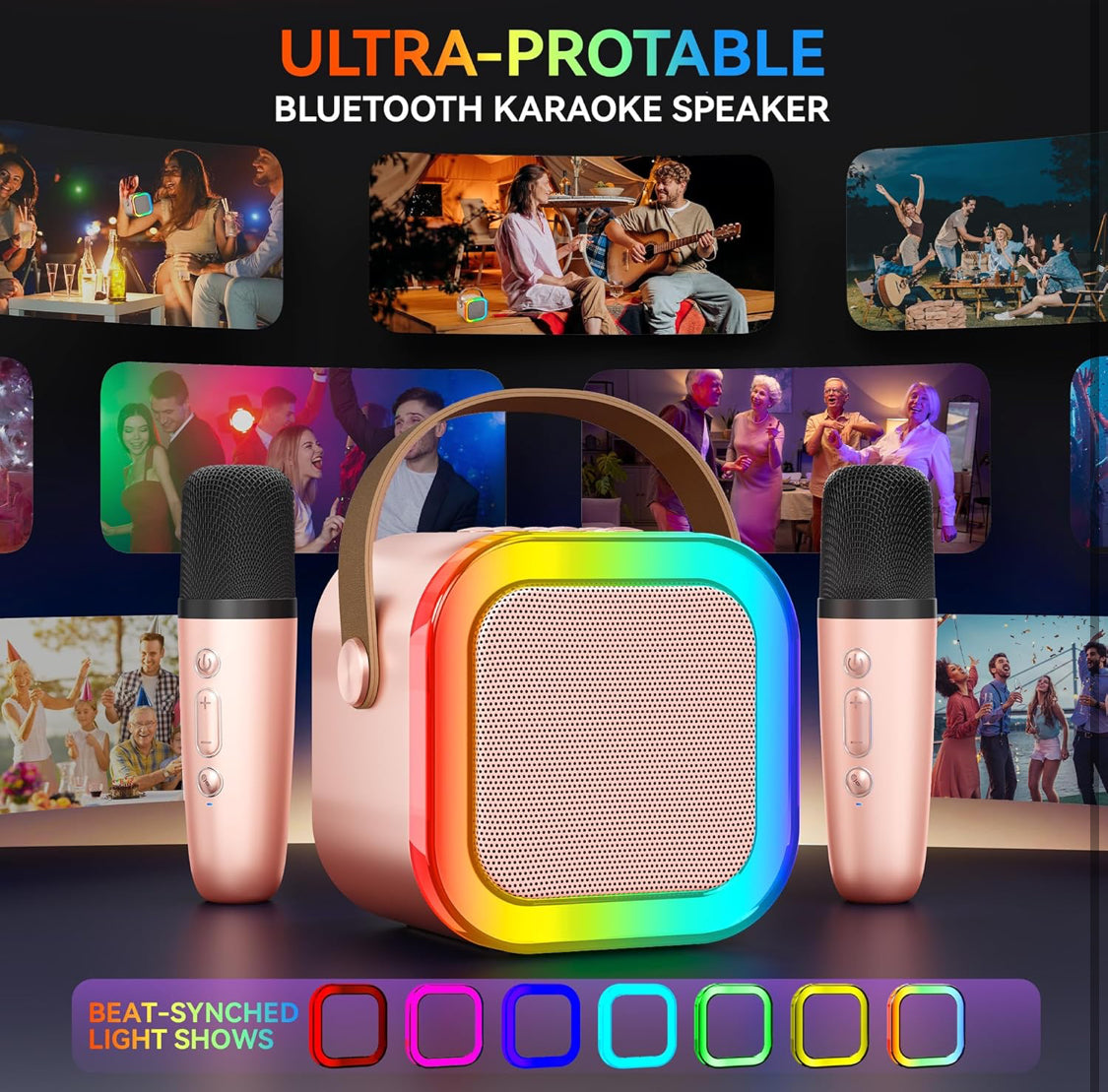 Portable Bluetooth Karaoke Microphone with Speaker – Wireless Handheld Machine - NARA SPACE