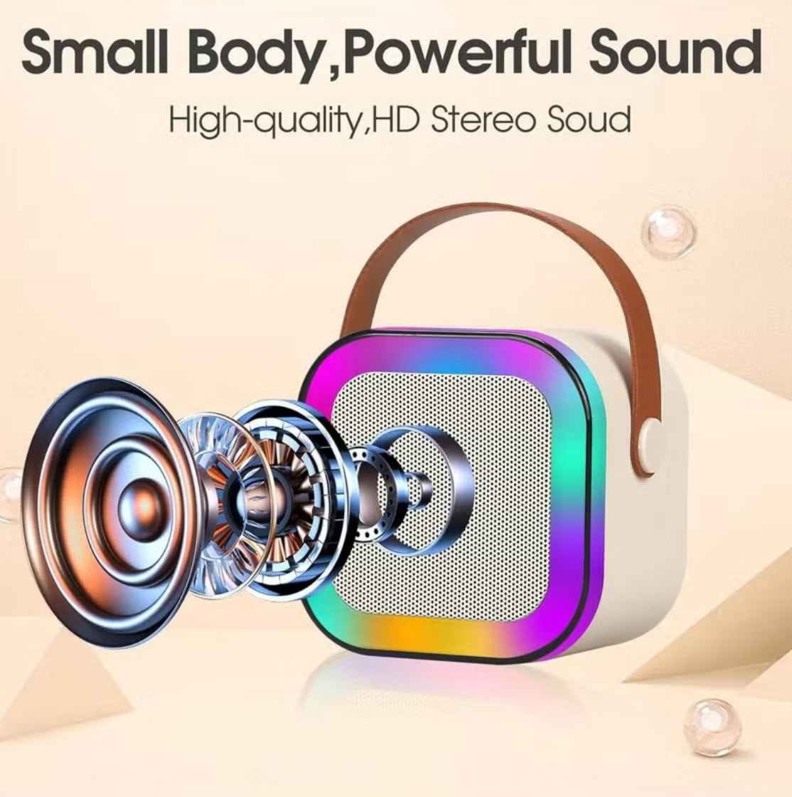 Portable Bluetooth Karaoke Microphone with Speaker – Wireless Handheld Machine - NARA SPACE
