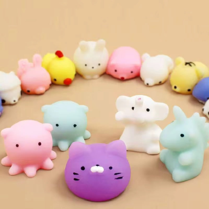 24-Piece Mochi Squishy Toy Set – Mini Animal Stress Relievers - NARA SPACE