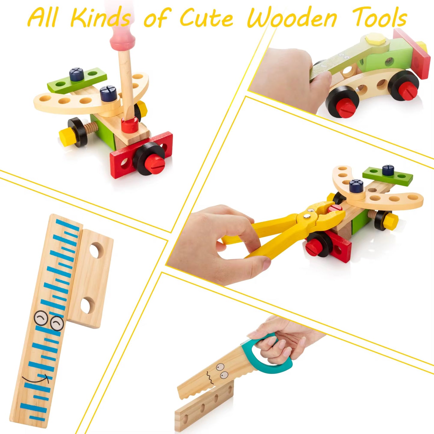 Wooden Tool Kit for Kids - NARA SPACE