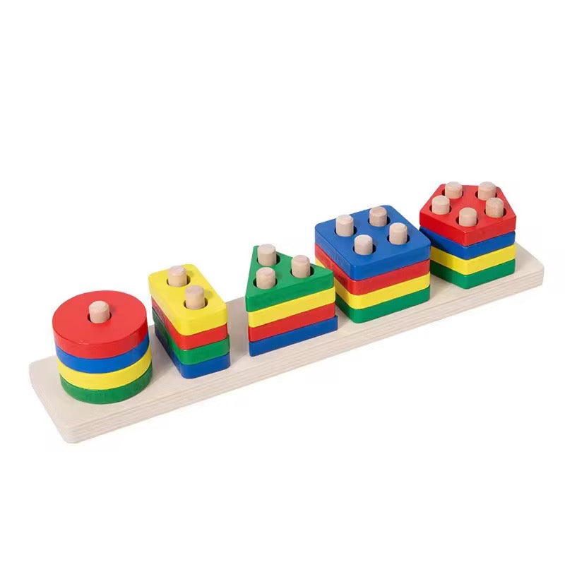 Montessori Wooden Sorting & Stacking Toy