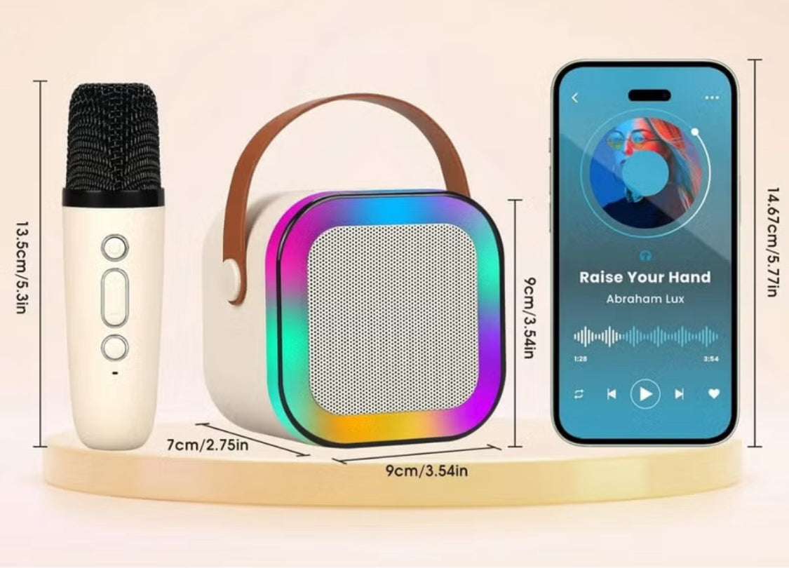 Portable Bluetooth Karaoke Microphone with Speaker – Wireless Handheld Machine - NARA SPACE