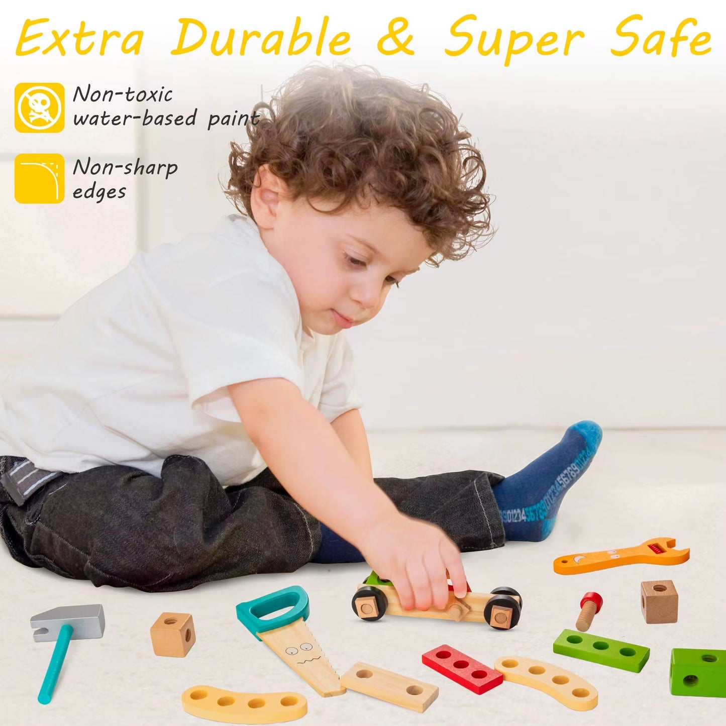 Wooden Tool Kit for Kids - NARA SPACE