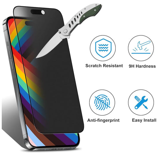 GEARMAX iPhone 16 Pro Privacy Screen Protector – 9H Anti-Spy Tempered Glass - NARA SPACE