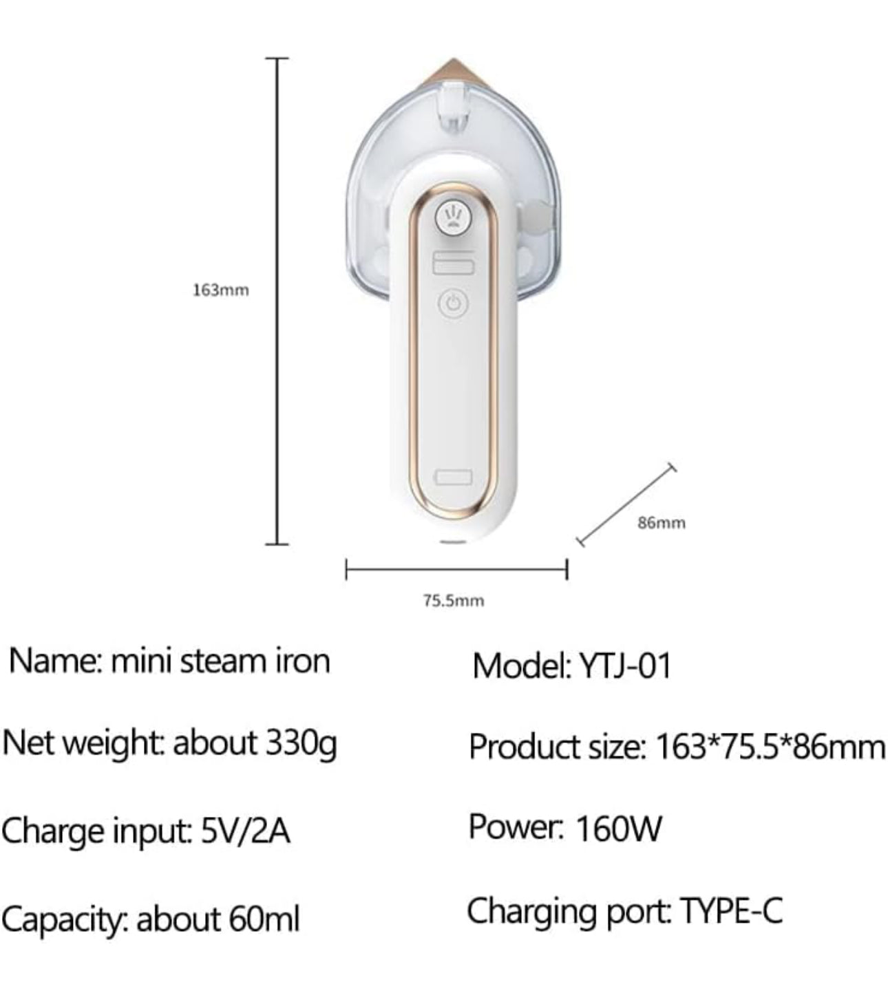 Compact Wireless Travel Iron – USB Rechargeable & Portable - NARA SPACE