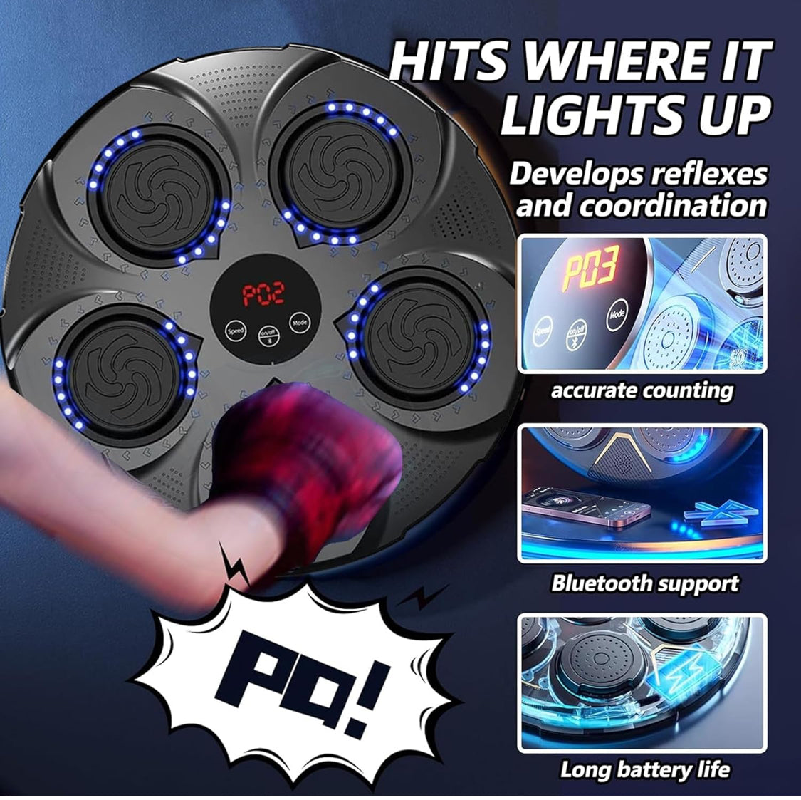 Smart Music Boxing Machine with Gloves - NARA SPACE