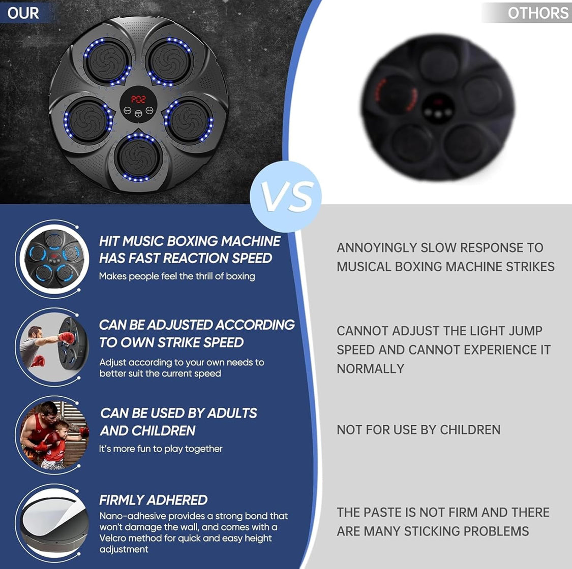 Smart Music Boxing Machine with Gloves - NARA SPACE