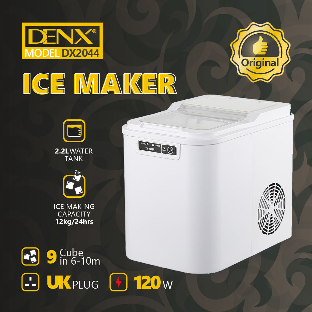 Ice Cube Maker, Produces 12Kg In 24 Hours – Container 2.2L, Ecological Gas, Automatic Functioning, 1-Year Warranty - NARA SPACE