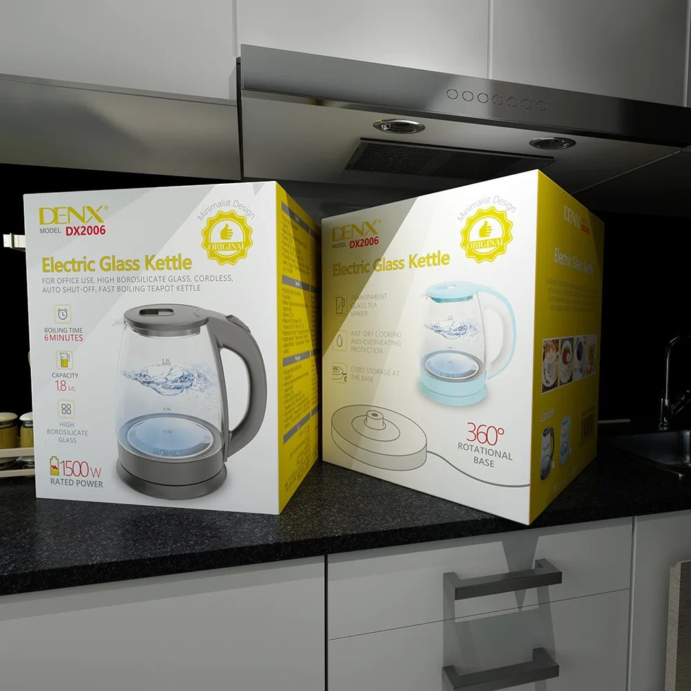 Premium Electric Glass Kettle with 1-Year Warranty - Fast Boil & Durable Design - NARA SPACE