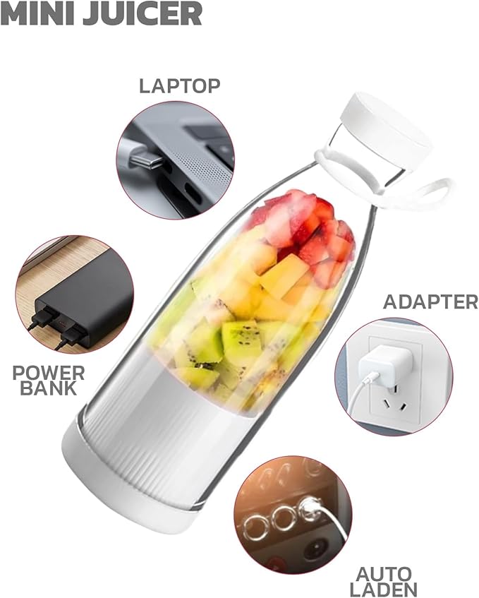 High-Power Portable Mini Juicer – USB Rechargeable Personal Blender for Smoothies - NARA SPACE