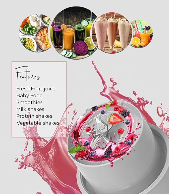 High-Power Portable Mini Juicer – USB Rechargeable Personal Blender for Smoothies - NARA SPACE