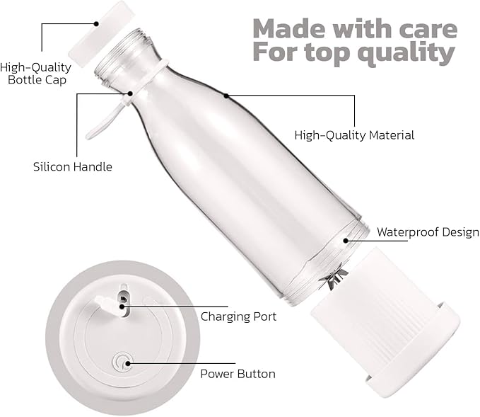 High-Power Portable Mini Juicer – USB Rechargeable Personal Blender for Smoothies - NARA SPACE
