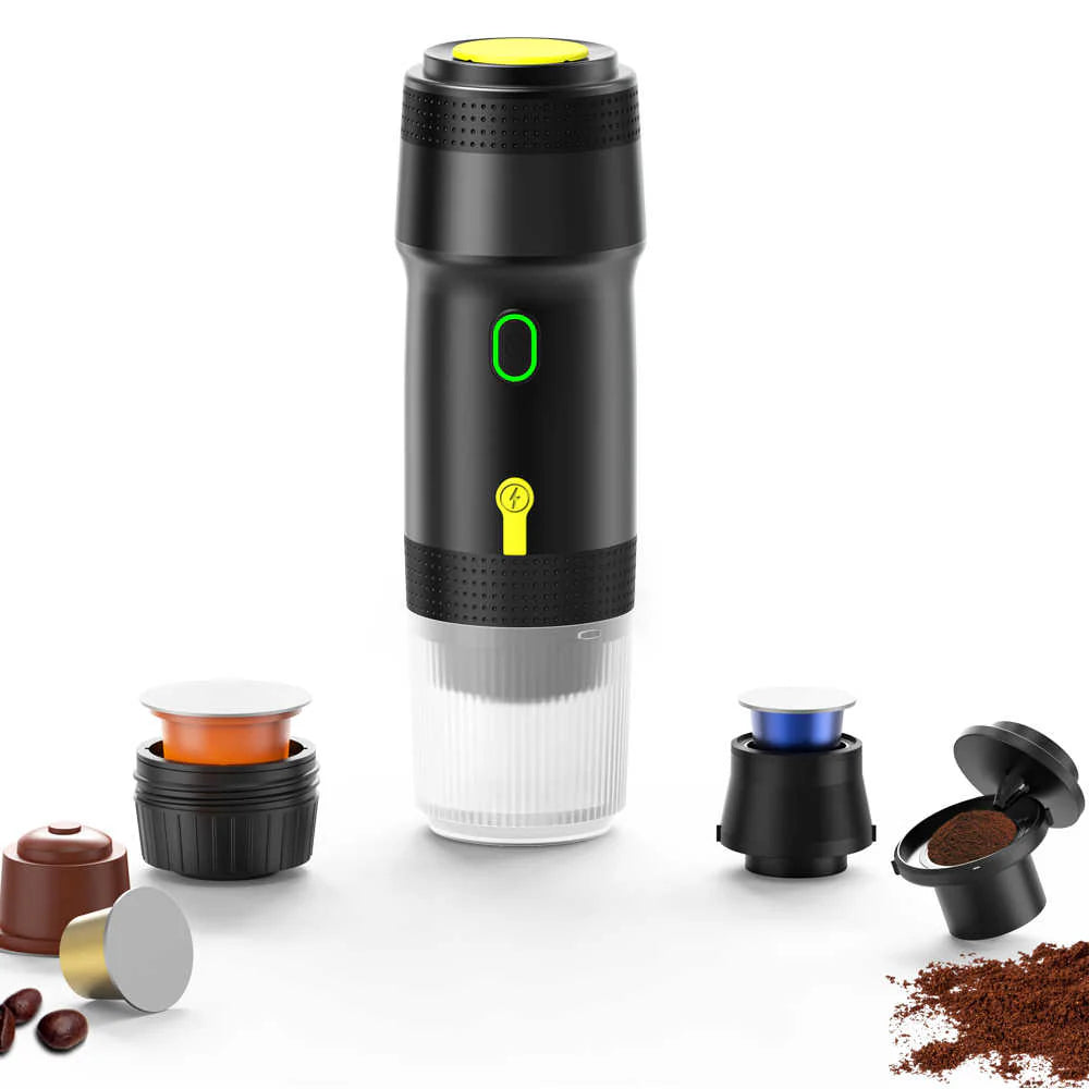 Portable Self-Heating Espresso Maker Compatible with NS Capsules & Ground Coffee - NARA SPACE