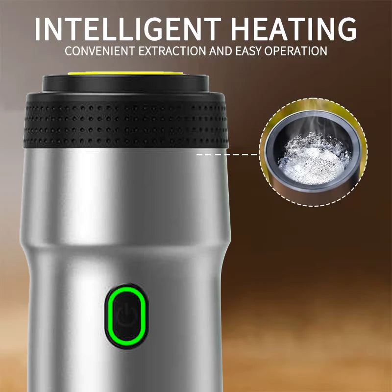 Portable Self-Heating Espresso Maker Compatible with NS Capsules & Ground Coffee - NARA SPACE