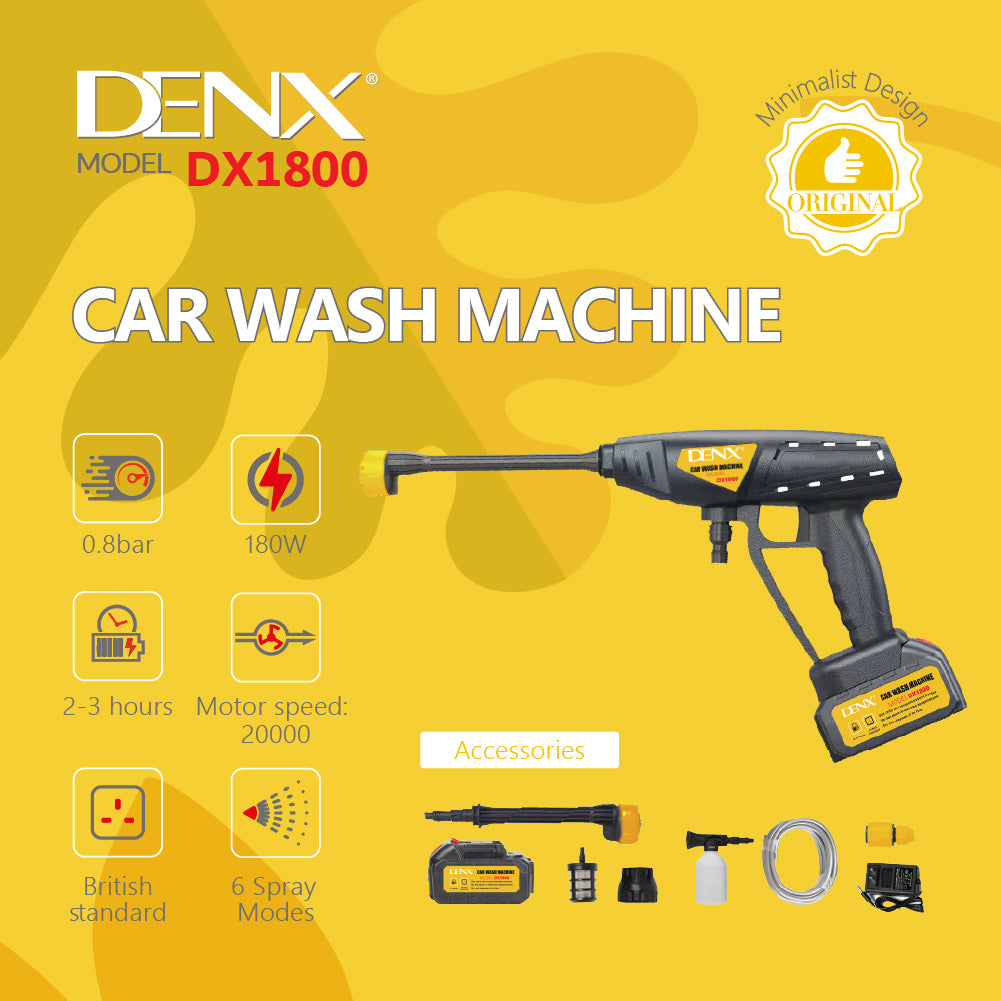 Portable High-Pressure Washer | 180W | 21V Battery-Powered Lasts 3 Hours | 1 Year Warranty - NARA SPACE