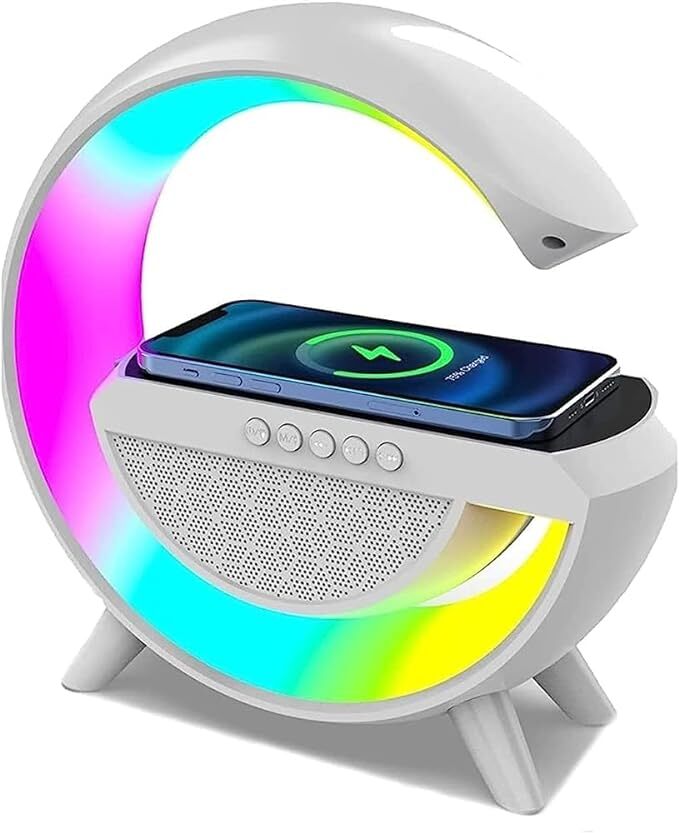 LED Wireless Charging Speaker with Bluetooth & Ambient Light - NARA SPACE