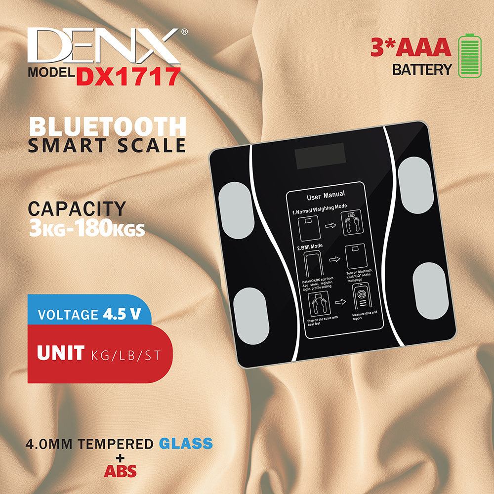 Smart Scale | Body Weight & BMI Analyzer | Tempered Glass | App Sync | Multiple Units | 1 Year Warranty - NARA SPACE