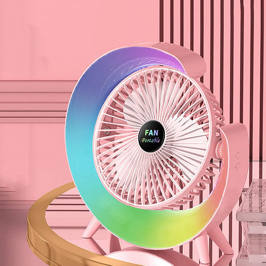 Premium Quality Portable Desktop Table Fan with Lamp - NARA SPACE