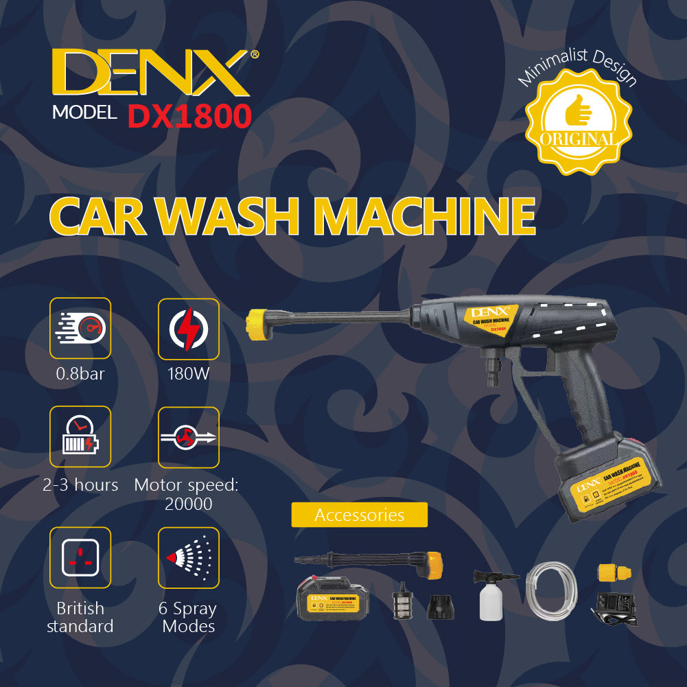Portable High-Pressure Washer | 180W | 21V Battery-Powered Lasts 3 Hours | 1 Year Warranty - NARA SPACE
