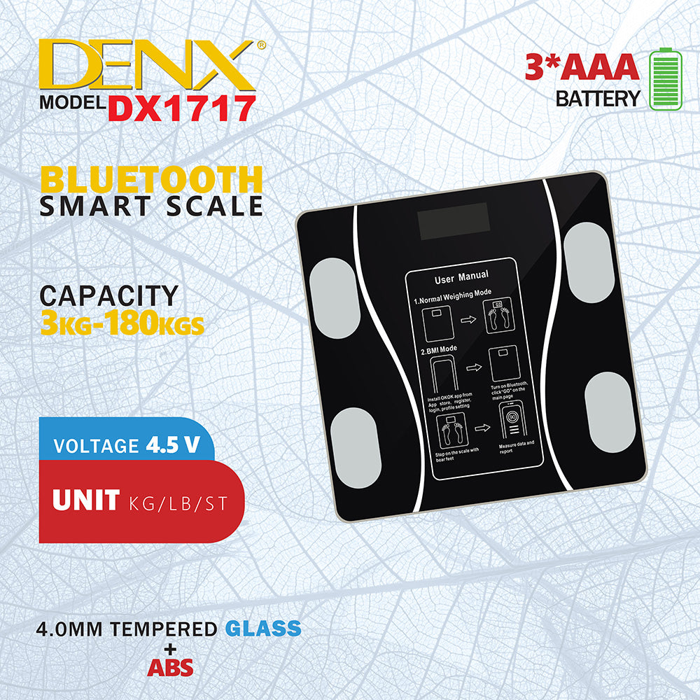 Smart Scale | Body Weight & BMI Analyzer | Tempered Glass | App Sync | Multiple Units | 1 Year Warranty - NARA SPACE
