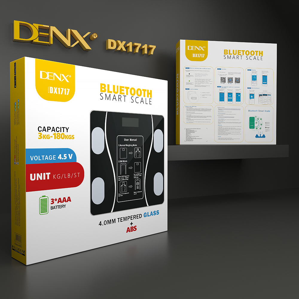 Smart Scale | Body Weight & BMI Analyzer | Tempered Glass | App Sync | Multiple Units | 1 Year Warranty - NARA SPACE