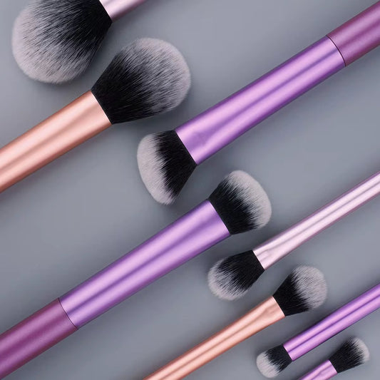 Professional 5-Piece Makeup Brush Set with Blending Sponge for Flawless Application - NARA SPACE