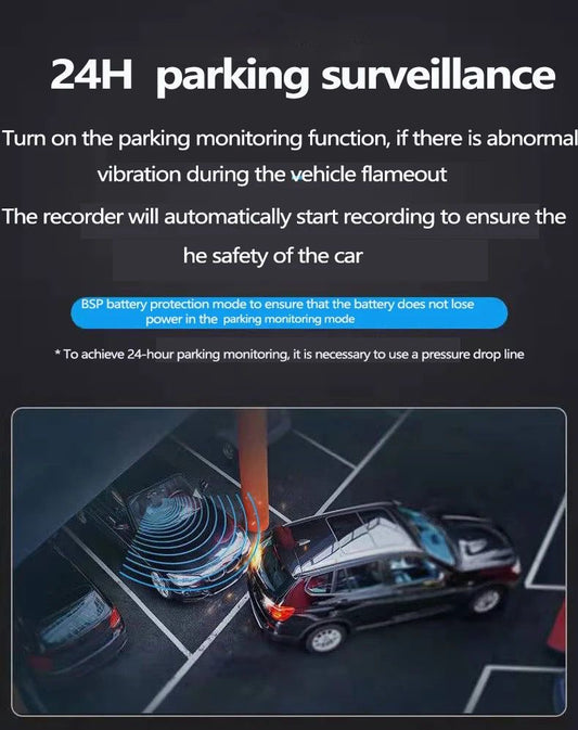 HD Car Dash Cam with 24-Hour Parking Surveillance & Night Vision - NARA SPACE