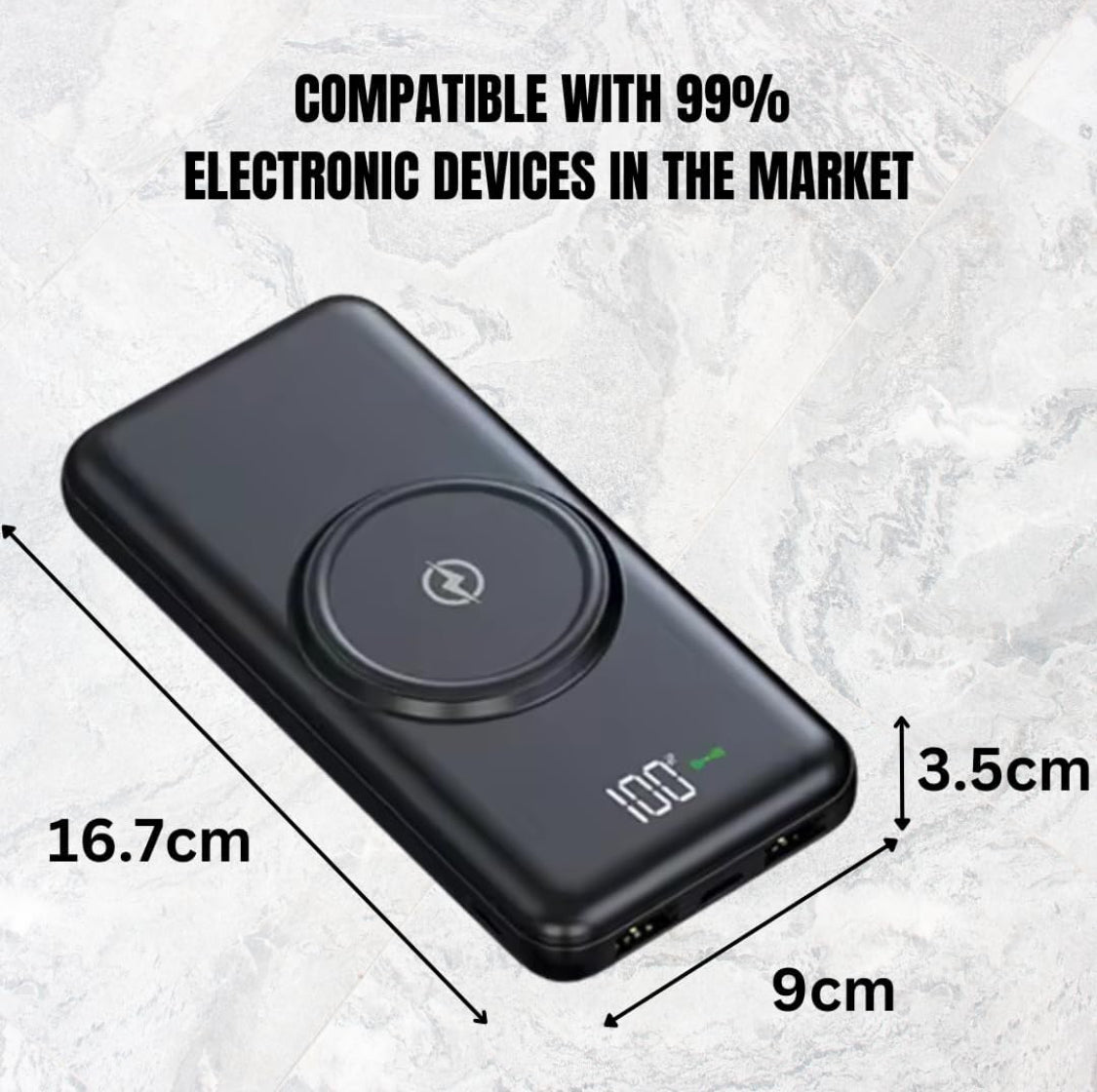 Wireless Power Bank with 4 Different Ports