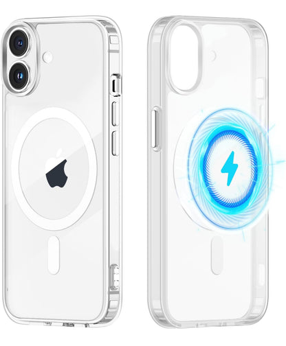 GEARMAX Magnetic iPhone 16 Case – Clear, Shockproof, MagSafe Compatible