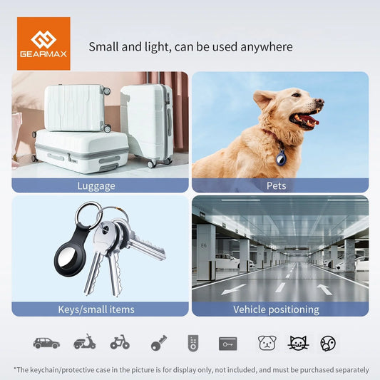 GEARMAX iTag: Apple Find My Compatible Bluetooth GPS Tracker for Keys, Wallets & Pets - NARA SPACE