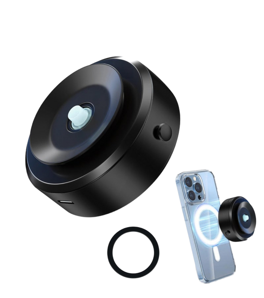 Denx 360° Rotating Magnetic Car Phone Holder – Air Suction Mount for All Car Models (Black) - 1 Year Warranty