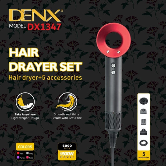 High-Speed Ionic Hair Dryer – 6000 RPM, 1500W Power, 1-Year Warranty - NARA SPACE