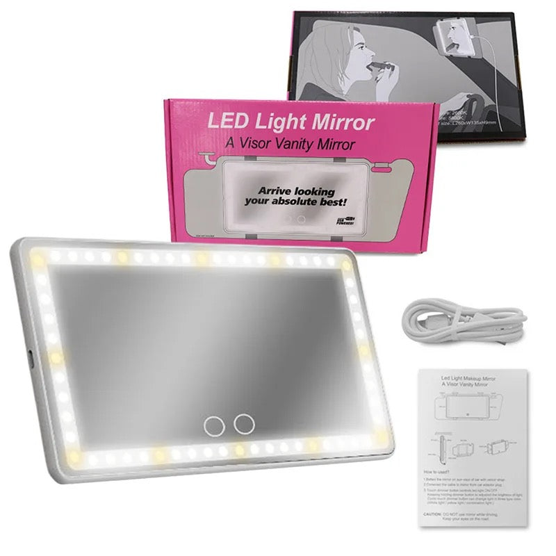 LED Car Makeup Mirror