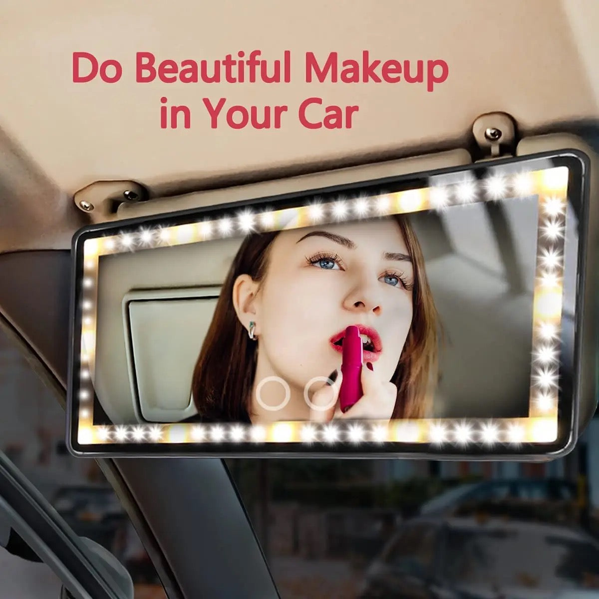 LED Car Makeup Mirror