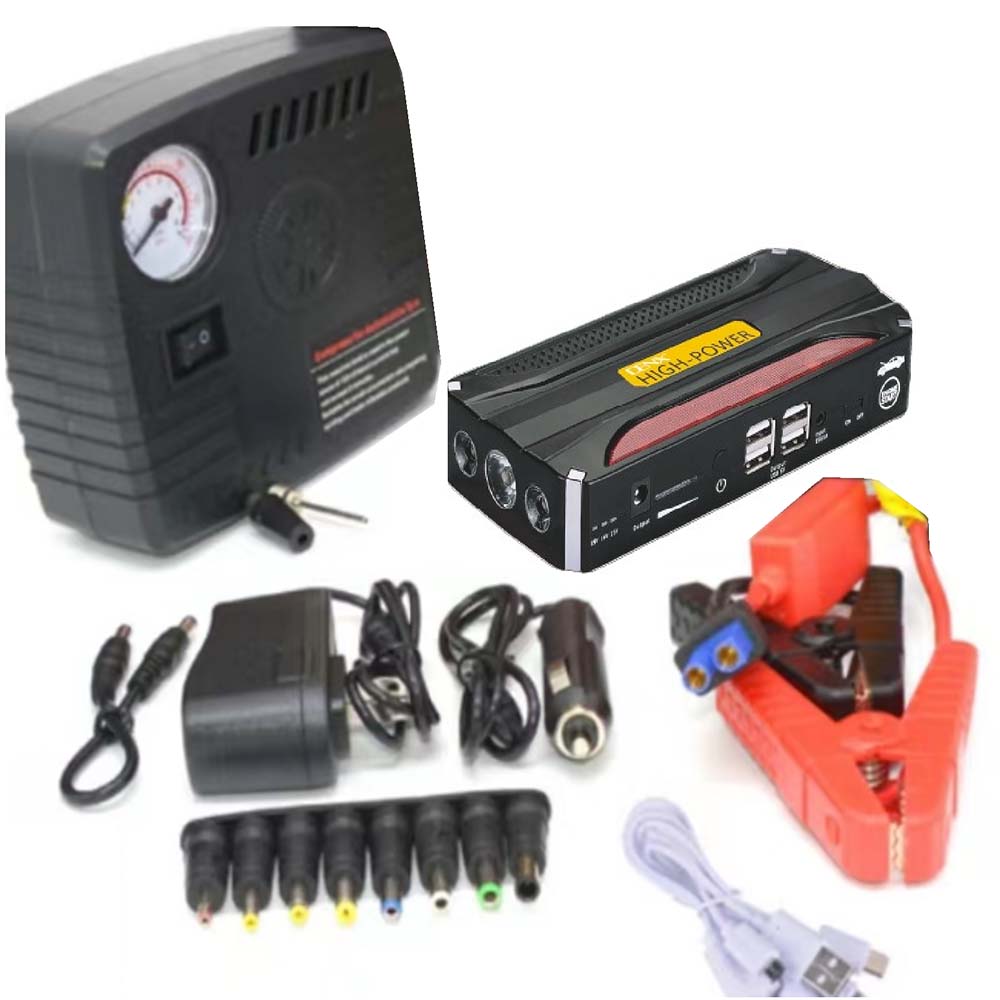 Multi-Functional Jump Starter with Air Compressor | 1 Year Warranty