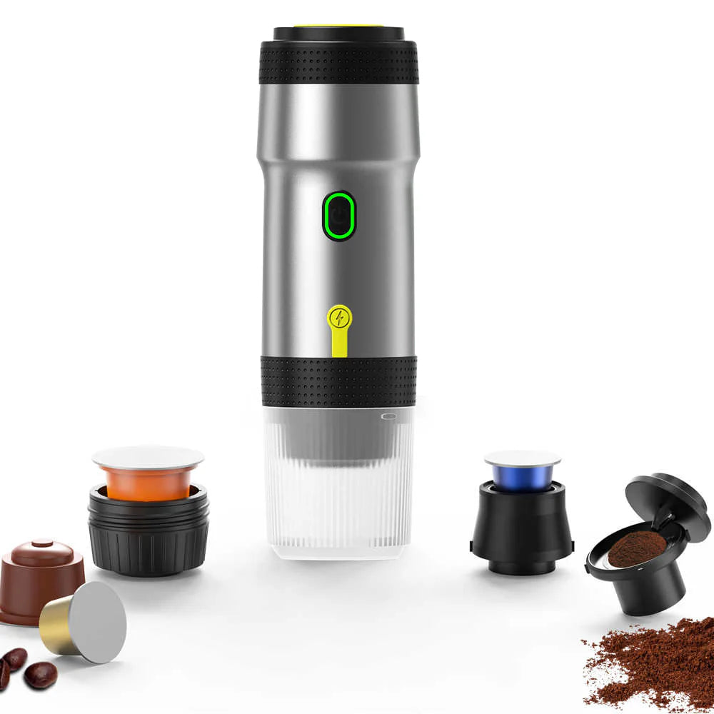 Portable Self-Heating Espresso Maker Compatible with NS Capsules & Ground Coffee - NARA SPACE