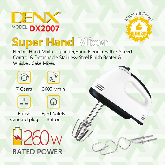 High-Powered Electric Hand Mixer with 1-Year Warranty - NARA SPACE